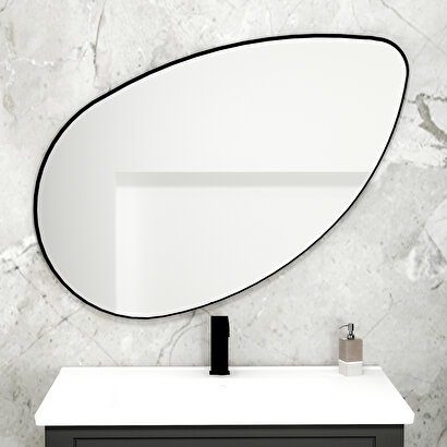 Arnetti Lucas Siyah Tek Parça Modern Dekoratif Ayna | Decoverse