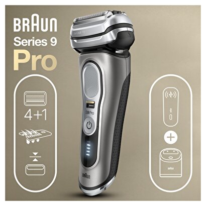 Braun Series 9 Pro 9475CC Islak & Kuru Tıraş Makinesi + Clean&Charge + Şarjlı Seyahat Kabı | Decoverse