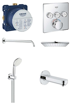 Grohe SmartControl Termostatik Ankastre Banyo Bataryası Seti - 29126000-SET1 | Decoverse