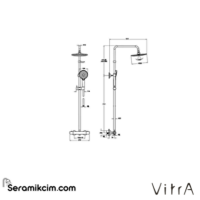  Vitra Aquaheat Joy 220 Duş Sistemi | Decoverse