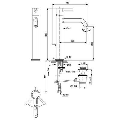  Ideal Standard 

BC781A2 Joy Yüksek Lavabo Bataryası 5l/dk Fırçalanmış Altın Sifon Kumandalı | Decoverse