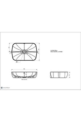 Lucida Mat Metalik Kahve 55 Cm Lavabo | Decoverse