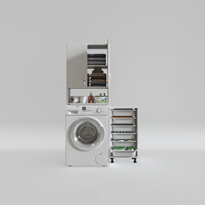  Kenzlife çamaşır makinesi dolabı avdotyasepet byz 06 lı banyo arkalıksız kurutma bulaşık | Decoverse