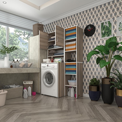  Kenzlife çamaşır makinesi dolabı hayzummaks crd 180*096*55 banyo kiler çift kapaklı arkalıklı | Decoverse