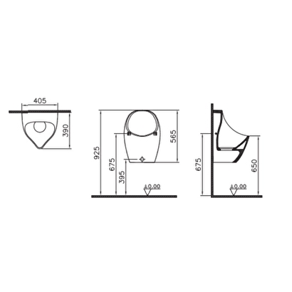  5419B003-0205 Vitra Falcon Susuz Pisuvar | Decoverse