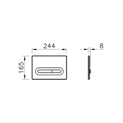 768-0880 Vitra Loop T Fotoselli Kumanda Paneli, Parlak Krom | Decoverse