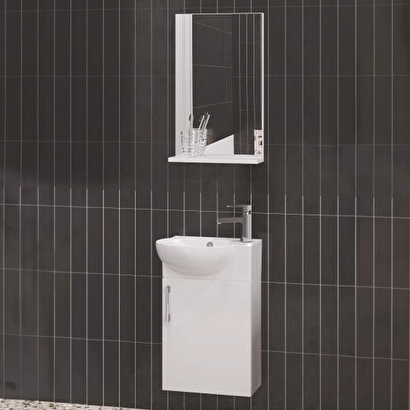 Denko Rio Banyo Dolap Takımı 45cm Beyaz | Decoverse