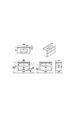  Vitra Root Classic 100 Cm Beyaz Banyo Dolabı Alt Modül Lavabo | Decoverse