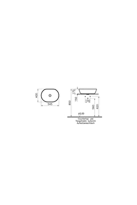  Geo 7427b003-0016 Oval Çanak Lavabo | Decoverse