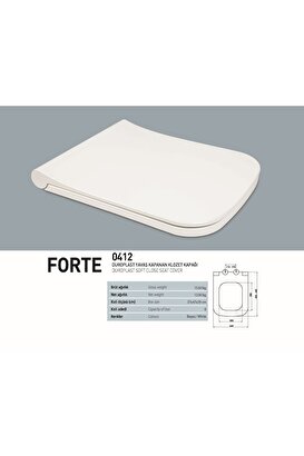 Forte Droplast Yavaş Klozet Kapağı 0412 | Decoverse