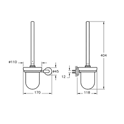  A44790 Artema Minimax Tuvalet Fırçalığı, Krom | Decoverse