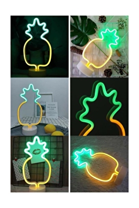  Himarry Ananas Model Neon Led Işıklı Masa Lambası Dekoratif Aydınlatma Gece Lambası | Decoverse