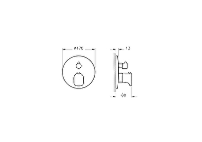 Artema Root Round A4269434 Ankastre Termostatik Banyo Bataryası, Sıva Üstü Grubu, Fırçalı Nikel | Decoverse