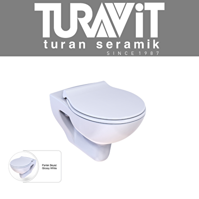 Turavit PR3510 Pera Kanalsız Asma Klozet, Nkp Yavaş Kapak | Decoverse