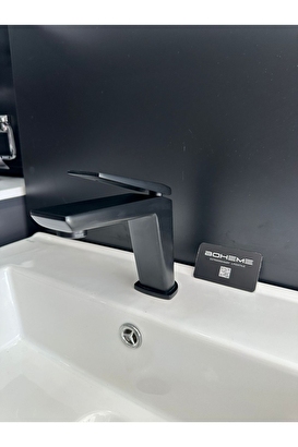 FLEKO CHROMA SİYAH LAVABO BATARYASI | Decoverse