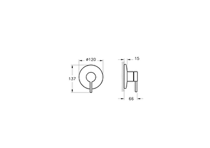 VitrA Origin A4262136WTC Ankastre Duş Bataryası - Sıva Üstü Grubu (Minibox), Mat Siyah | Decoverse