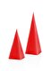  Piramit Kırmızı Mum 31 & 21 Cm 2li Set