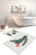  Dekoratif Modern Tasarım Kaydırmaz Taban 2'li Banyo Paspas Takımı
