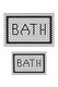  Dekoratif Kaymaz Tabanlı İnce Modern Yıkanabilir 2 Li Banyo Paspas Takımı / 50x80 Cm & 60x100 Cm