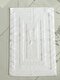  Baklava Desen Beyaz Ayak Havlusu 50x100