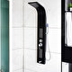 Decordem Banora Infinity Lux Duş Paneli, 5 Fonksiyonlu, Paslanmaz Çelik, Tepe Duş, Şelale Sistem, Siyah