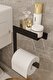  Raflı Tuvalet Kağıtlığı Tuvalet Kağıdı Aparatı Tuvalet Kağıdı Standı Siyah