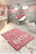  Bath Pembe 3 Lu Set Yıkanabilir Klozet Takımı Banyo Halısı Paspas