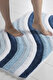  Colorful Mavi 2 Li Set Banyo Halısı Yıkanabilir, Kaymaz Taban