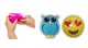  Kalp Emoji Mavi Baykuş Cep Sobası,el Isıtıcı,2 Adet Sıcak Su Torbası Pvc 9cm