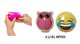  Gülen Emoji Pembe Baykuş Cep Sobası,el Isıtıcı,2 Adet Sıcak Su Torbası Pvc 9cm