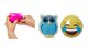  Gülen Emoji Mavi Baykuş Cep Sobası,el Isıtıcı,2 Adet Sıcak Su Torbası Pvc 9cm