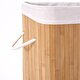  Bambu Kapaklı Çamaşır Sepeti El Yapımı,natural 40x30x60cm