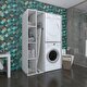 Kenzlife çamaşır-kurutma makinesi dolabı alyusha sol Beyaz 180x120x60 banyo kapaksız arkalıksız