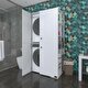  Kenzlife çamaşır-kurutma makinesi dolabı kapaklı fedyenkamdf Beyaz 180x090x60 % 100 mdf full mdf banyo arkalıksız