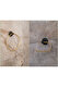  Altın Siyah 2'li Banyo Aksesuar Seti Yuvarlak Havluluk Kapaksız Tuvalet Kağıtlığı