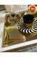 Dekoratif Modern Desenli Aynalı Supla Bizote Kenar 30x30cm (1 Adet Bronz)