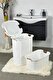  İronika 5 Parça Kirli Çamaşır Sepeti Çöp Kovası Klozet Fırçası Banyo Tuvalet Klozet Takımı Çeyiz Seti Beyaz