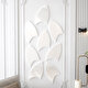  Arnetti Damla Large Beyaz Modern Dekoratif 8 Parça Ayna