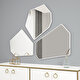  Arnetti Zen Beyaz 3 Parça Modern Dekoratif Salon Ayna