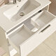  VitrA Mia 75024 Banyo Dolabı Seti, Çekmeceli, 80 cm, Parlak Beyaz