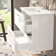  VitrA Mia 75024 Banyo Dolabı Seti, Çekmeceli, 80 cm, Parlak Beyaz
