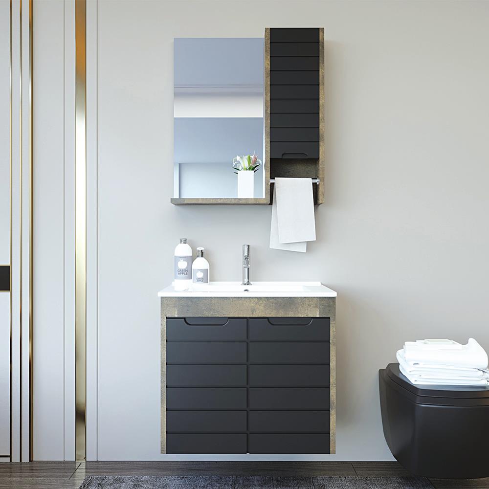 Denko Sofya 65 Cm Mdf Patara Bronz Banyo Dolabı Takımı | Decoverse